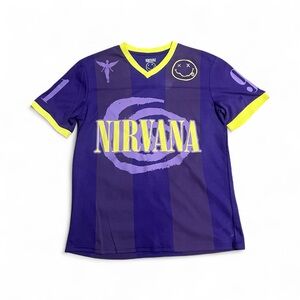 Nirvana In Utero "91" purple Soccer JERSEY size medium NWOT